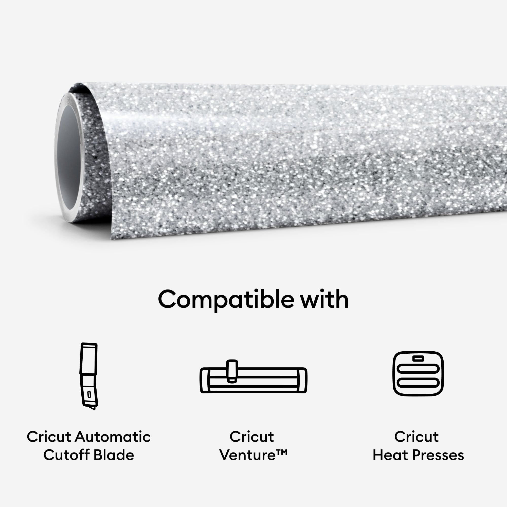 Cricut Venture Smart Iron-On Vinyl Glitter (25 in x 5 ft), 25" x 60"