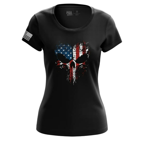 Patriotic Flag Women's T Shirt, Printed in The USA