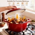 thumbnail image 4 of Enameled Cast Iron Dutch Oven, TAIMASI 5QT Dutch Oven Pot with Lid & Cotton Potholders, Heavy-Duty Cookware for Braising, Stews, Roasting, Bread Baking, All Stovetop Compatible (Red), 4 of 8