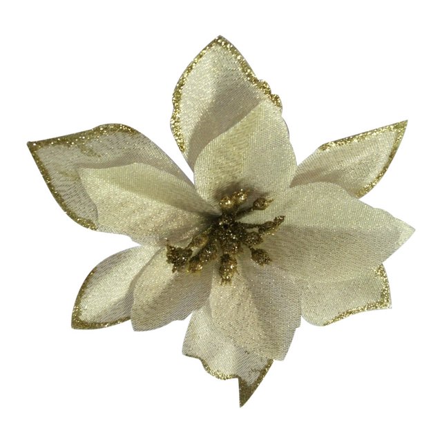 Injueey Árbol de Navidad Flor falsa decorativa Fiesta brillante Flores artificiales Kits de decoración para fiestas Luz de oro