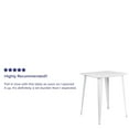 thumbnail image 4 of 31.5'' Square White Metal Indoor-Outdoor Bar Height Table, 4 of 4