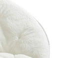 thumbnail image 3 of Urban Shop Faux Fur Saucer Chair with Metal Frame, One Size, White, 3 of 5
