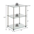 thumbnail image 5 of Convenience Concepts Designs2Go Classic Glass Tall 3 Tier End Table, Clear Glass, 5 of 5