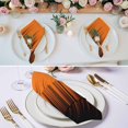 thumbnail image 3 of Burnt Orange Black Ombre Cloth Napkins, Modern Abstract Striped Gradient Washable and Reusable Dinner Napkins Set of 2, Table Napkin for Kitchen Party Birthday Wedding Hotel Housewarming 20"x20", 3 of 9