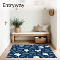 thumbnail image 3 of ODIKA 6'x9' Machine Washable Non-Slip Area Rug, Charming Phantom with Frosted Pine and Starburst Highlights High Traffic Rug, Blue, 633612, 3 of 7