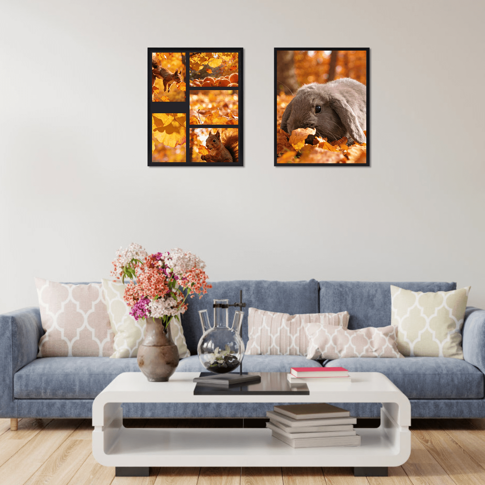 4 Pack 5 Opening 5x7 Collage Picture Frame, Black Photo Frame for Wall Mounted
