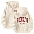 thumbnail image 2 of Hoodies for Women 2025 Brooklyn New York Hoodie Long Sleeve Loose Graphic Y2K Hoody Hooded Sweatshirt Women Pullover, 2 of 5