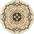 thumbnail image 1 of Ahgly Company Tapis d'Intérieur Rond Lavable en Machine Transitionnel Vanille Or, 8 Pieds Rond, 1 of 7