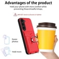 thumbnail image 3 of Allytechgroup Samsung Galaxy S22 Plus Case with Cards Holder, Crossbody Shoulder Strap Ring Holder Kicsktand Bumper Shockproof Slim Fit Wallet Case Cover for Samsung Galaxy S22 Plus, Red, 3 of 6
