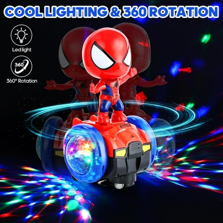 Auto Obstacle Avoidance Robot Car - Dancing Electric Toy with 360 °   Spin, Lights & Music, Gift