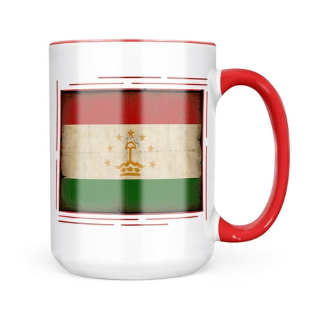 

Neonblond Tajikistan Flag with a vintage look Mug gift for Coffee Tea lovers