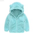 thumbnail image 2 of Liyamei Kids Bear Ears Hooded Jacket with Zipper for Winter Warm Outerwear Size 12-18 Months, 2 of 3