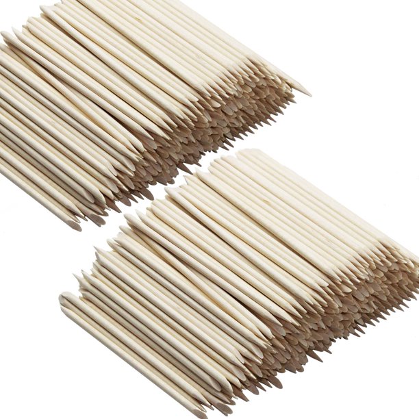 800 Piezas Nail Art Palos de Madera Naranja Removedor de Cutículas Multifuncional Herramienta de Manicura y Pedicura para Manicura y Pedicura - 4.5 pulgadas