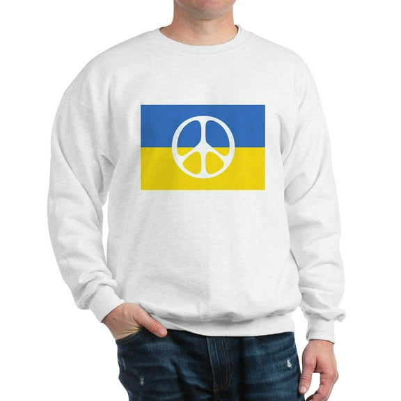 CafePress - Pray For Peace In Ukraine Sweatshirt - Crew Neck Sweatshirt