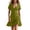 Army Green, variant on DYTTDG Women's Button-Front Ruffled Hem Mini Dress | V-Neck Short Sleeve Casual Summer Dress with Pockets, Flowy Shirt Dress