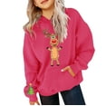 thumbnail image 2 of Mercatoo Boys Girls Christmas Reindeer Sweatshirt with Pocket Teen Cute Hoodies Long Sleeve Pullover Shirts Cotton Clothes, 2 of 5