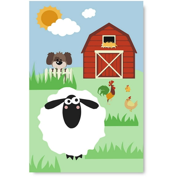 Awkward Styles Farm Animals Unframed Art Sheep Art Farm Poster Decor Kids Room Wall Art Cute Animals Printed Art Picture Sunny Household Newborn Baby Room Wall Decor Farm Wallpapers Made in USA