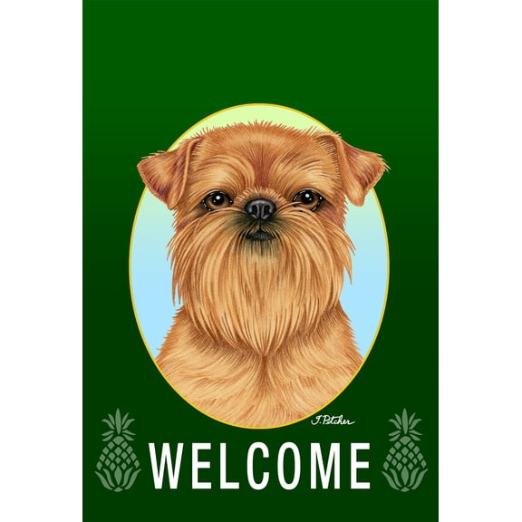 Brussells Griffon - Best of Breed Welcome Pineapples House Flags