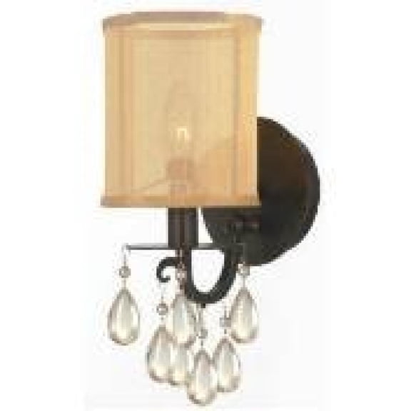 Crystorama 5621-EB Hampton Etruscan Teardrop Almond Crystal Wall Sconce
