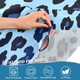 thumbnail image 3 of Yayeee Kitchen Curtains Tier Pair Light Filtering 27"x24" Rod Pocket Short Cafe Window Panel, Blue Leopard Print, 3 of 7