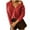 Red, variant on IROINNID Women's Short Woolen Jacket V-Neck Solid Color Long Sleeve Winter Casual Coat Cardigan, Khaki