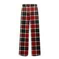 thumbnail image 4 of Drmagiyhm Men's Pajama Pants Cute Christmas Print Lounge Pants Autumn Big and Tall Pajama Pants Lazy One Sleeping Pants Wide-Leg Elastic Waist Red Plaid Holiday Pants L, 4 of 5