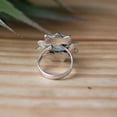 thumbnail image 4 of LD DESIGNS - Sunflower Moonstone Ring Artisan Crafted Oxidized Sterling Silver With Delicate Floral Design, 4 of 7