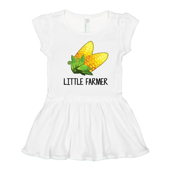 Inktastic Little Farmer with Corn Girls Toddler Dress