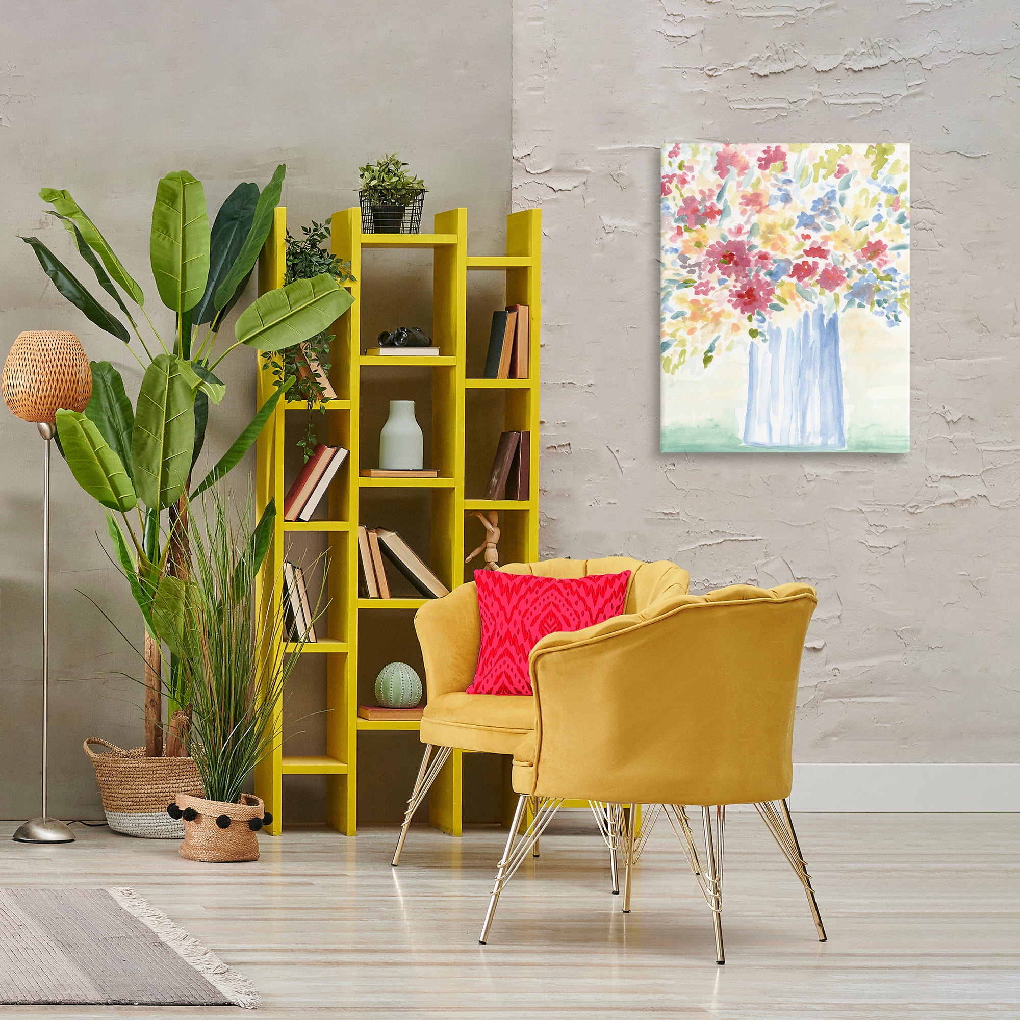 Stupell Industries Soft Blossoms Bouquet Plants & Flowers Painting Wrapped Canvas Art Print Wall Art, 24 x 30