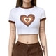 thumbnail image 1 of TRKIYQC Camiseta de Verano para niñas con Cuello Redondo, Camiseta de Manga Corta con Estampado de corazones a la Moda para Mujer Camiseta Base Delgada TRKIYQC perder, 1 of 7