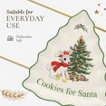 thumbnail image 6 of Spode Christmas Tree Cookie Server, Tree-Shaped Snack Tray - Rudolph Cookies for Santa - Fine Porcelain Holiday Dishware & Festive Christmas Tableware, Dishwasher Safe - Collectible Gift, 6 of 7