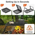thumbnail image 4 of Gril pour Feu de Camp Robuste Pliable, Gril de Camping au-Dessus du Foyer de Camp, Grille avec Sac de Rangement pour Cuisson Extérieure et Feu de Camp, 4 of 7