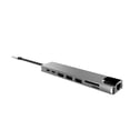 thumbnail image 2 of Concentrador 8 en 1 tipo c 4K HD Adaptador USB 3.0 Carga PD Lector de tarjetas SD y TF Convertidor de red RJ45, 30Hz Eigraketly EL0294-01B, 2 of 2