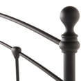 thumbnail image 4 of Sanford Complete Metal Bed and Steel Support Frame with Castings and Round Finial Posts, Matte Black Finish, King, 4 of 5