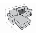 thumbnail image 3 of Sala Esquinera Modular El Bazar Store Lombar Beige Lino 220x160 cm Moderna en Esquina, 3 of 5