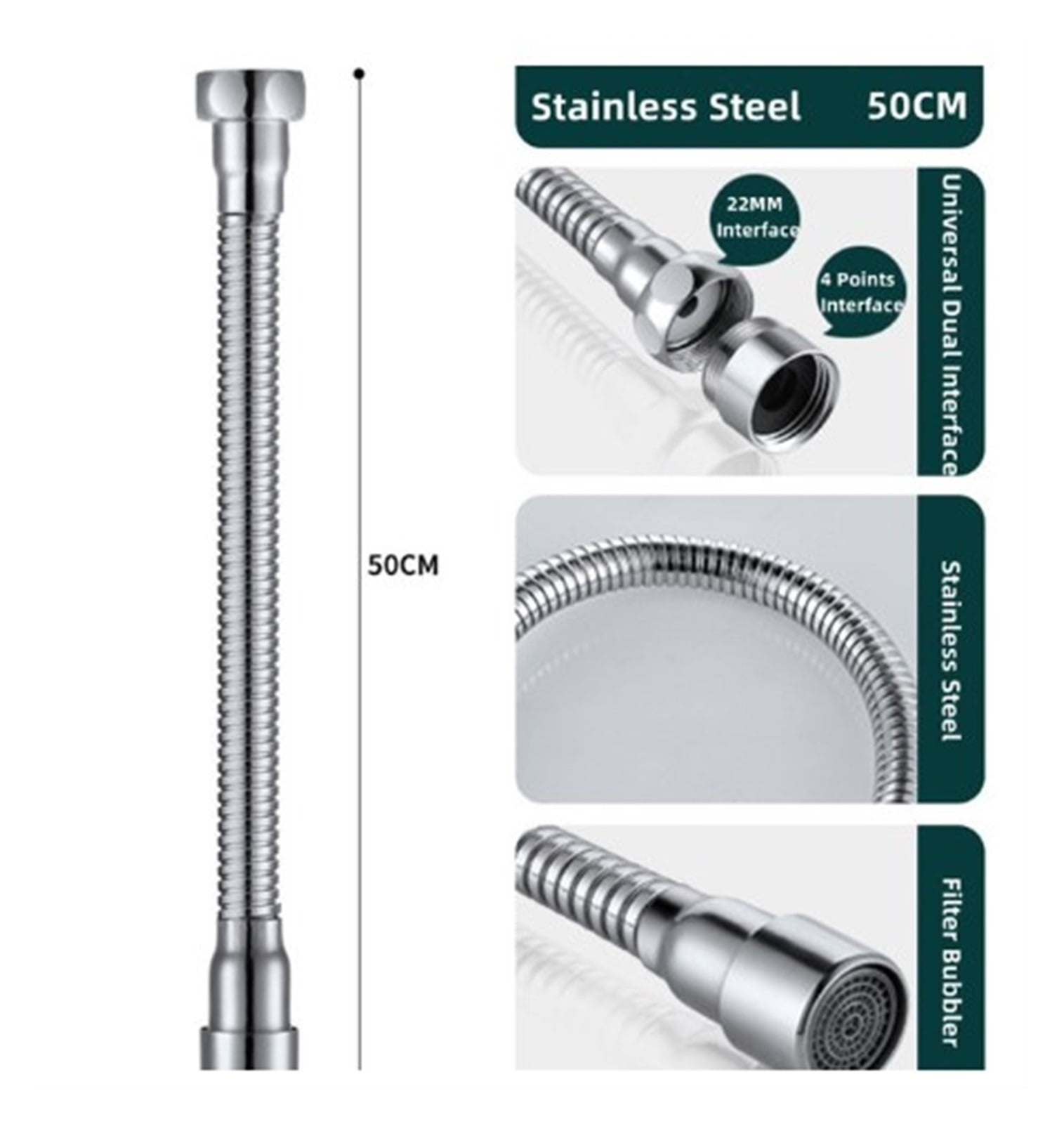 Universal Faucet Extender Rotating Anti-Splash Head Nozzle Aerator Bendable Sink Extension Hose Kitchen Accessories Convenient ,Easy to Use