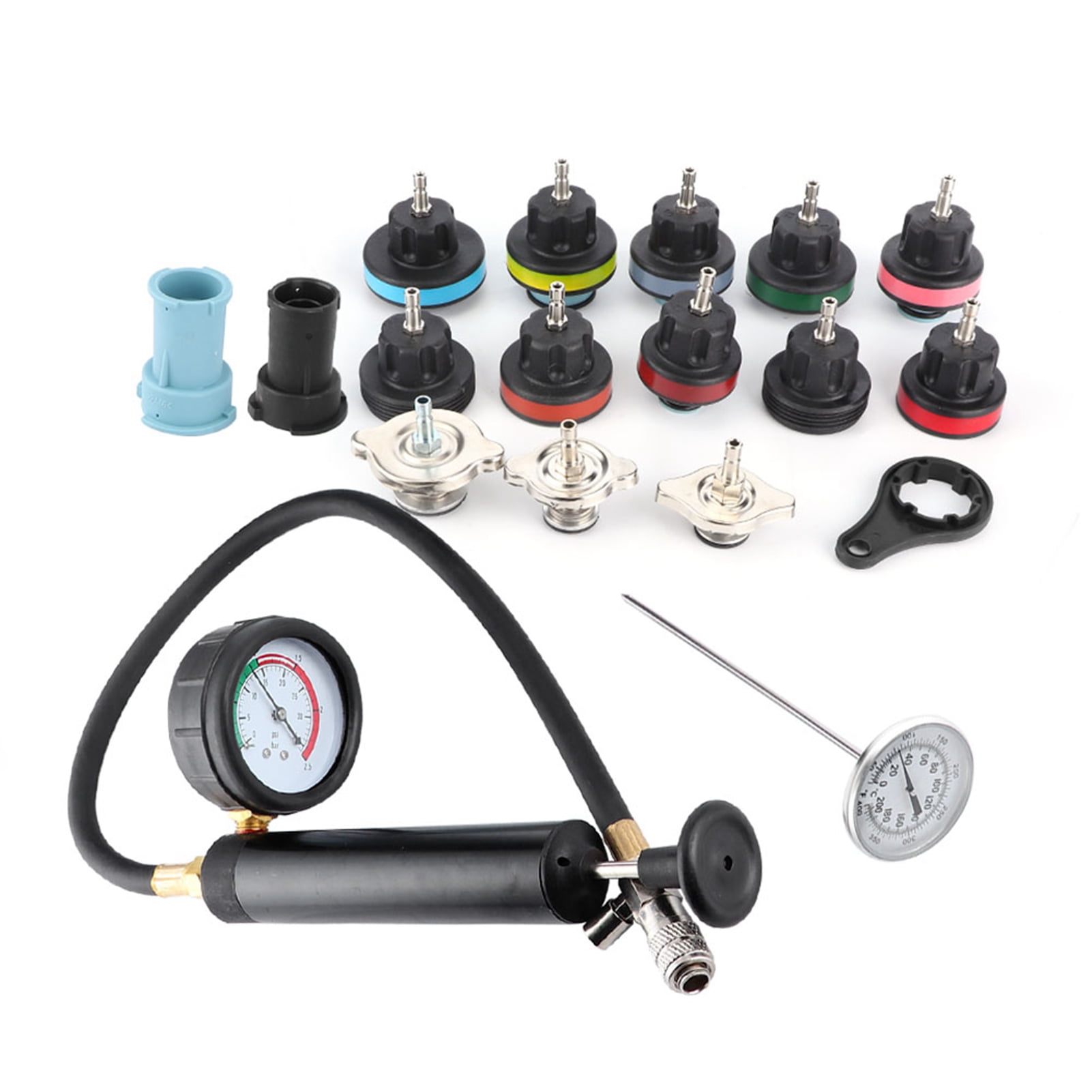 14PC Radiator Pressure Tester Kit | Automotive Cooling System Leak Detection Tool Set