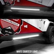 48/60inch White+Amber Running Board Step LED Light Bar with Turn Signal