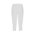 thumbnail image 5 of Plus Size Capris for Women, Xunlbb 2PCWomen's Summer High Waisted Solid Color Capris Matching Slim Fitting Yoga Gym Pants(White,M), 5 of 6