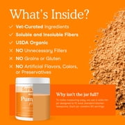 Fera Pets Pumpkin Fiber Supplement for Dogs & Cats - With Flaxseed - USDA Organic - 90 Scoops
