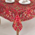 thumbnail image 1 of Saro Lifestyle QX296.R67S Panettone Collection Vacances Arbre de Noël Cutwork Nappe&44; Rouge, 1 of 1
