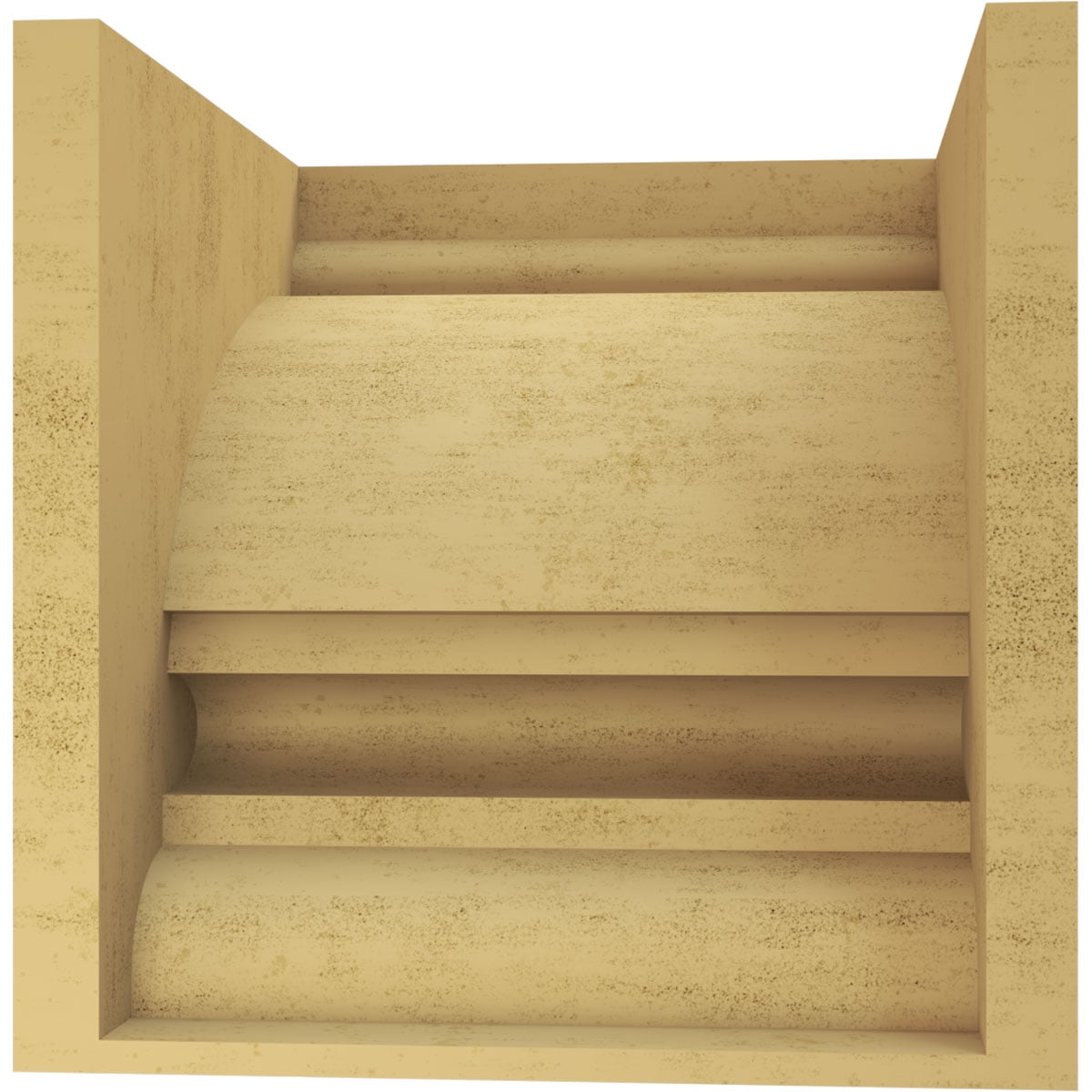 12"W x 12"D x 12"H Wide Diane Rough Cedar Woodgrain TimberThane Corbel, Primed Tan