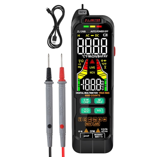 Digital Multimeter Professional Tester Meter Alternating Current Direct Current Voltage Multimetro True RMS Capacitance Temp Multitester