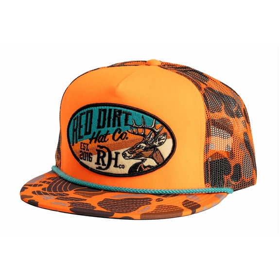Red Dirt Hat Company Red Dirt Mens Show Stopper Orange Camo Cap
