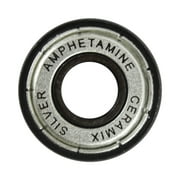 Amphetamine Skateboard Longboard Speed Bearings Set of 8 Pre-Lubricated Ceramic Silver