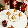 thumbnail image 4 of Leatfisat Round Advent Wreath Candle Holder Gold Metal Ring For 4 Candles Church Home Christmas Decorations Traditional Holiday Centerpiece, 4 of 5