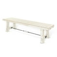thumbnail image 2 of Rena Dining Bench- Turnbuckle Accent- 64 Inch White Mahogany Wood, 2 of 5