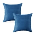 thumbnail image 2 of Mainstays 16 in x 16 in Navy Solid Texture  Outdoor Pillow, Navy, 2 of 7