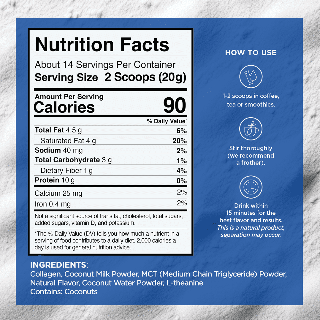 VitaCup Keto Collagen Coffee Creamer Vanilla, 10 oz