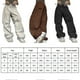 thumbnail image 2 of Oversized Jogger Pants Solid Color Streetwear High Waisted Fashion Baggy Brown Vintage Clothing Y2k G, 2 of 5
